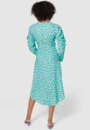 Closet London Spot Print Midi Wrap Style Dress, Mint Green