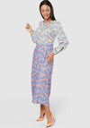 Closet London A-Line Printed Long Dress, Lilac