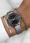 Cluse Womens Boho Chic Petite Crystals Watch, Silver