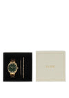 Cluse Feroce Petite Ladies Watch & Bracelet Set, Gold & Green