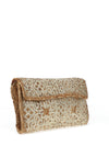 Zen Collection Woven Shimmer Shoulder Bag, Gold