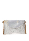 Zen Collection Woven Shimmer Shoulder Bag, Silver
