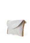 Zen Collection Woven Shimmer Shoulder Bag, Silver