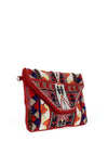 Zen Collection Beaded Print Bag, Red