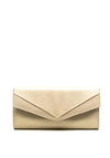 Pomares Envelope Shimmer Clutch Bag, Gold