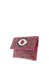 Zen Collection Flap Over Eye Sequins Bag, Pink