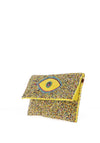 Zen Collection Flap Over Eye Sequins Bag, Yellow
