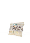 Zen Collection Boho Feather Charm Swirl Bag, Duck Egg
