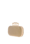 Zen Diamante Ring Clasp Clutch Bag, Gold