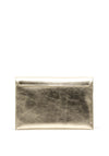 Pomares Metallic Envelope Clutch Bag, Gold