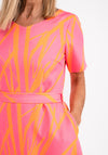 Coco Doll Anita Print Midi Dress, Pink & Orange