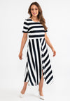 Coco Doll Hara Geometric Stripe Maxi Dress, Black & White