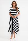Coco Doll Hara Geometric Stripe Maxi Dress, Black & White