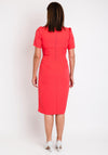Coco Doll Toya Faux Wrap Midi Dress, Coral