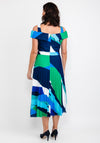 Coco Doll Coreg Pleated Print Maxi Dress, Green Multi