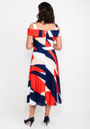 Coco Doll Coreg Pleated Print Maxi Dress, Red Multi