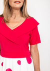 Coco Doll Polka Dot Skirt Midi Dress, Fuchsia