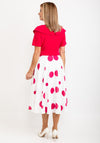 Coco Doll Polka Dot Skirt Midi Dress, Fuchsia