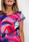 Coco Doll Gilda A Line Midi Dress, Pink & Purple