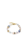 Coeur De Lion GeoCube Iconic Bracelet, Light Blue & Gold