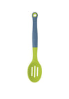 Colourworks Soft Touch Silicone Headed Slotted Spoon, Green