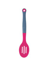 Colourworks Soft Touch Silicone Headed Slotted Spoon, Pink