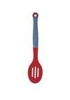Colourworks Soft Touch Silicone Headed Slotted Spoon, Red