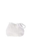 Little People Bow & Beads Communion Pouch Bag, White