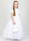 Little People Embellished Tulle Communion Dress, White