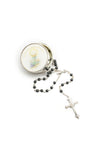 CBC Holy Communion Rosary Beads, Silver & Grey