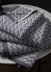 Bianca Content by Terence Conran Herring Bone Bath Towel, Grey