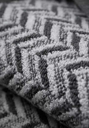 Bianca Content by Terence Conran Herring Bone Bath Towel, Grey