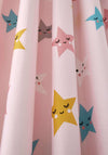 Cosatto Kids Happy Stars 66” x 72” Pencil Pleat Curtains, Pink