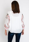 Costamani Embroidered Oversize Tunic Top, White Multi