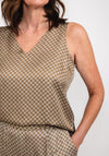 Costamani Kaya Satin Vest Top, Brown