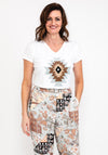 Costamani Boho Tribal Felt T-Shirt, White