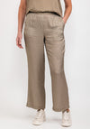 Costamani Kaya Satin Print Trousers, Brown