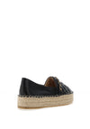 Zen Collection Platform Quilted Espadrille, Black