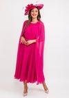 Couture Club Cape Sleeve Dress, Fuchsia