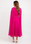 Couture Club Cape Sleeve Dress, Fuchsia