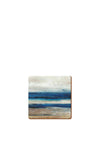 Creative Tops Set of 6 Cork Backed Luxury Coasters, Abstract Blue