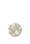 Creative Tops Set of 4 Cork Backed Luxury Round Coasters, Duck Egg Floral