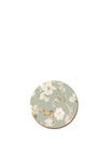 Creative Tops Set of 4 Cork Backed Luxury Round Coasters, Duck Egg Floral