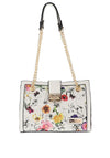 Zen Collection Floral Print Shoulder Bag, White Multi