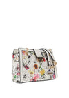 Zen Collection Floral Print Shoulder Bag, White Multi