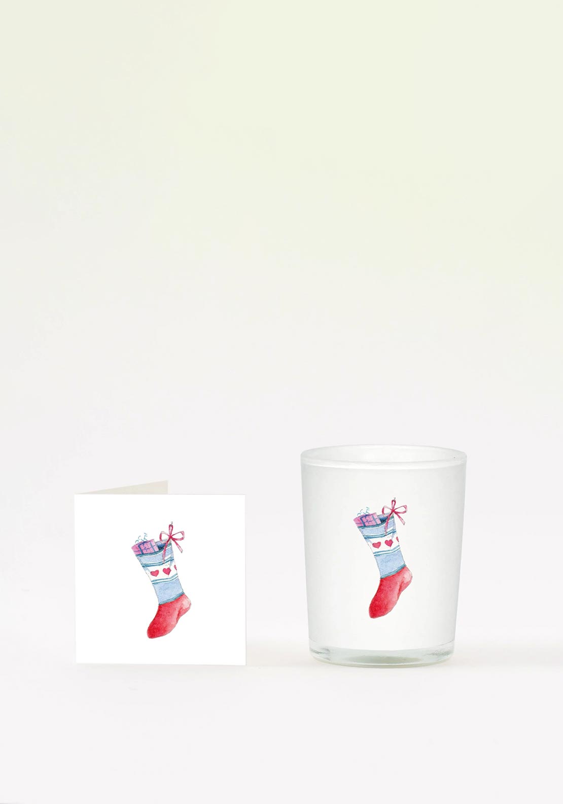 Crumble & Core Happy Christmas Stocking Scented Candle & Greeting Card