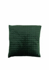 Fullshire Feather Filled Velvet Cushion with Circle Detailing, Bottle Green