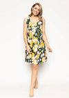 Cyberjammies Imogen Floral Print Chemise, Green Multi