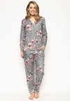 Cyberjammies Jessica Leopard Pyjama Bottoms, Grey
