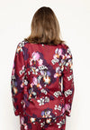 Cyberjammies Clarissa Floral Print Pyjama Top, Burgundy
